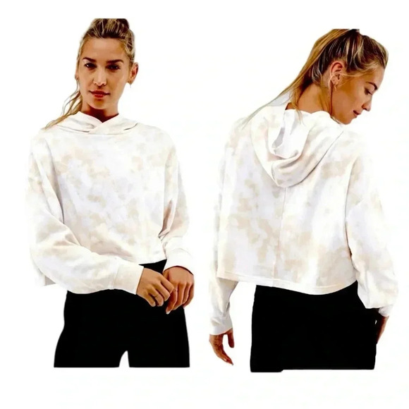 FABLETICS Eco-Conscious Repreve Hoodie Milk Honey Magma Tie-Dye Oversized sz 2X - Picture 1 of 8